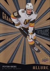 2020-21 UD Allure Grand Entrance Gold Peyton Krebs #GE-21 Vegas Golden Knights